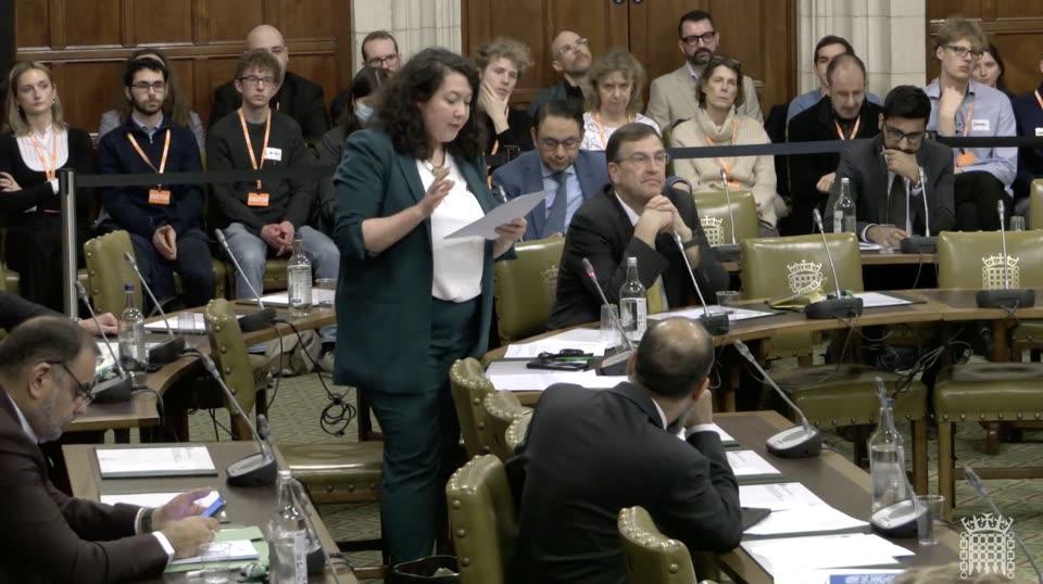 MP speaking during the Westminster Hall debate on AI safety