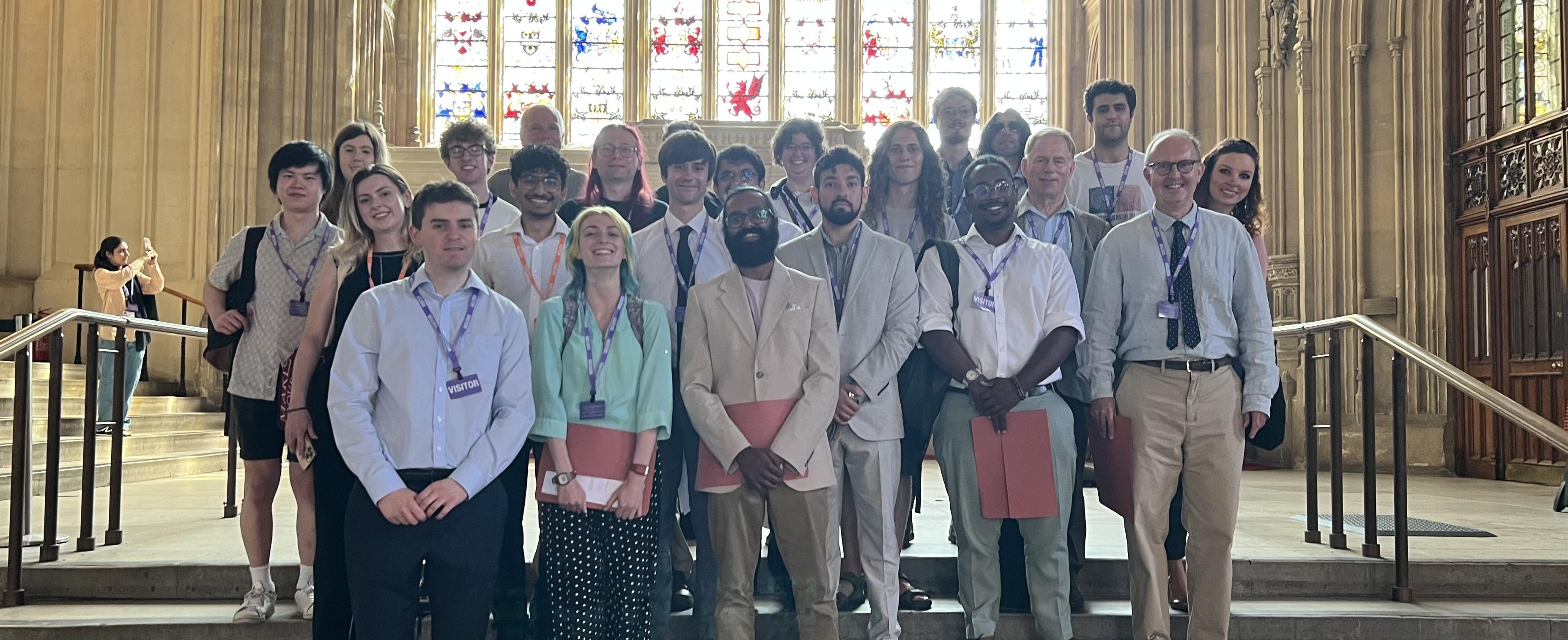 PauseAI volunteers gathered on the steps in the House of Commons