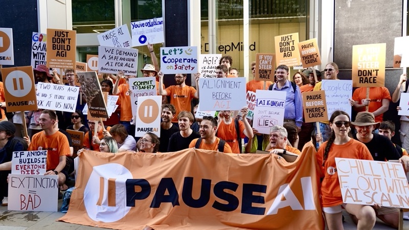 PauseAI UK protest in London